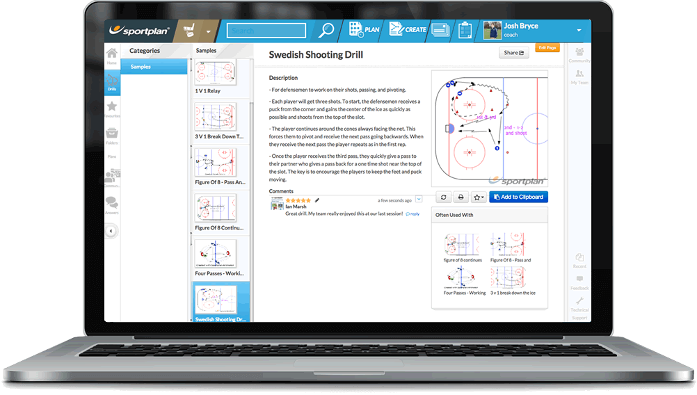 Ice Hockey Coaching Drills Library
