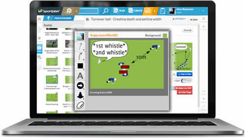 Rugby Coaching Chalkboard