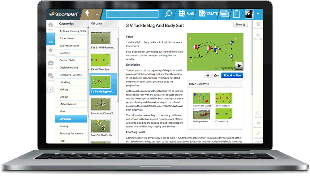 Rugby League Coaching Drills Library