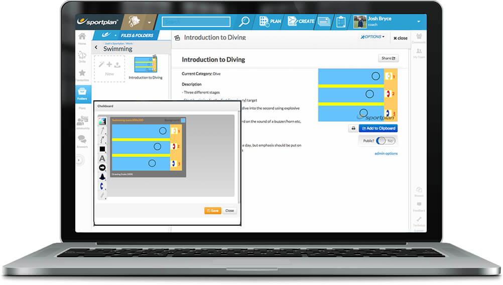 Handball Coaching Chalkboard