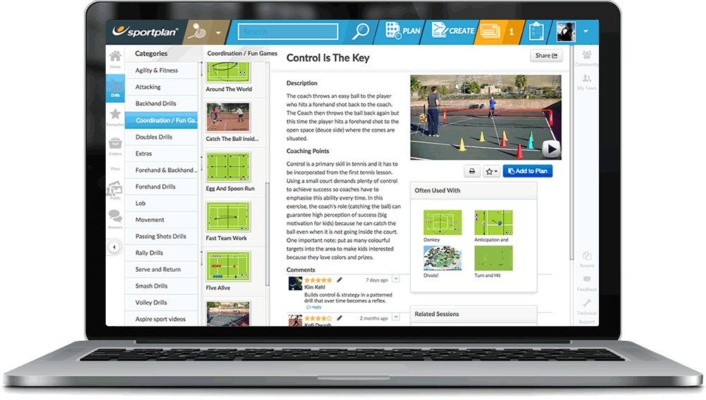 Tennis Coaching - 1200 Tennis Drills, Videos, Session | Sportplan