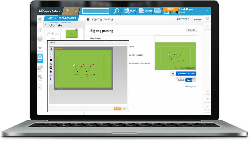 Rugby Coaching Chalkboard