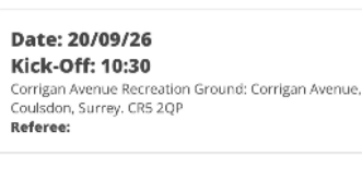 Cobras vs Farnborough Old Boys
