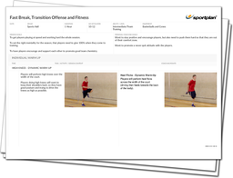 Basketball Lesson Plan: Fast Break, Transition Offense and Fitness