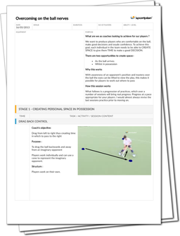 Hockey Lesson Plan: Overcoming on the ball nerves and Passing confidence sessions
