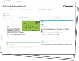 Defensive Skills: Contest Possession Lesson Plan