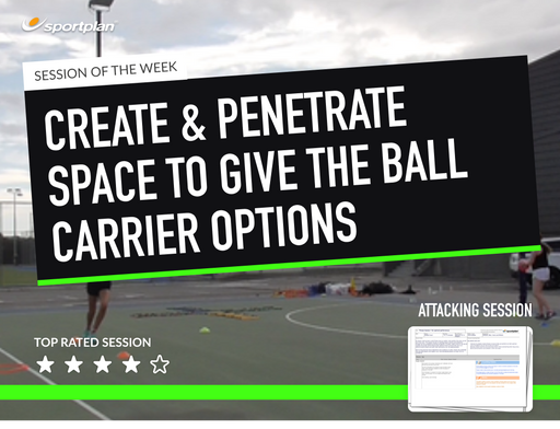 Create and penetrate space to give the ball carrier options Lesson Plan