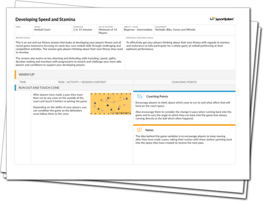 Developing Speed and Stamina Lesson Plan