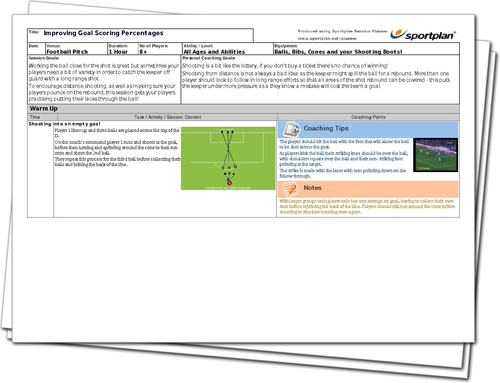 Improving Goal Scoring Percentages | Football Lesson | Sportplan