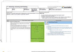 Shooting: Crossing and Finishing Lesson Plan