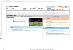 Blocking with Feet Lesson Plan