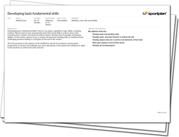 Developing basic fundamental skills Lesson Plan