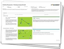 Positive Possession - Passing to keep the ball Lesson Plan