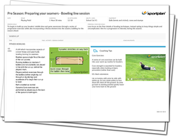 Cricket Lesson Plan: Pre Season: Preparing your Bowlers