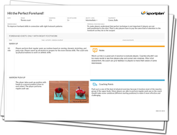 Hit the Perfect Forehand! Lesson Plan
