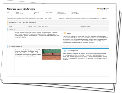 Win more points with forehand Lesson Plan