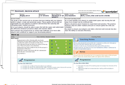 Dominant, decisive attack Lesson Plan