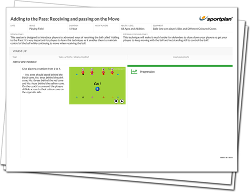 Adding to the Pass: Receiving and passing on the Move | Sportplan