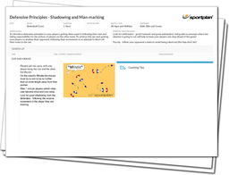 Defensive Fundamentals - Shadowing and Man-marking Lesson Plan