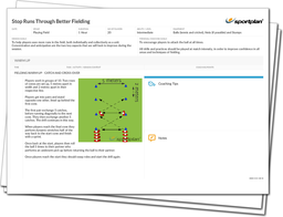 Cricket Lesson Plan: Make the batsmen work for every run in the field.