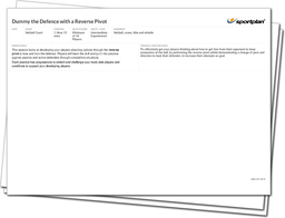 Dummy the Defence with a Reverse Pivot Lesson Plan