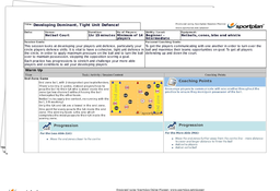 Netball Lesson Plan: Developing Dominant, Tight Unit Defence!