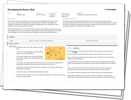 Developing the Route One Ball Lesson Plan