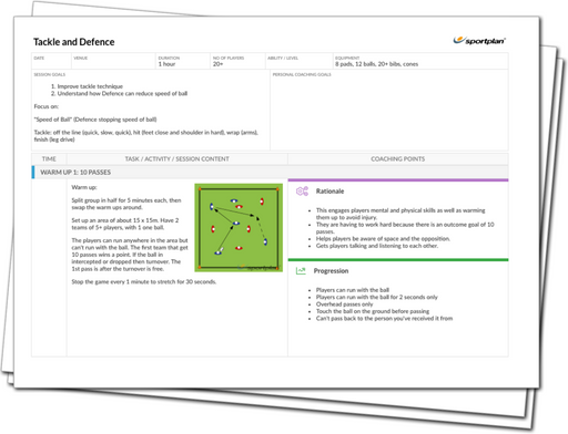 Tackle and Defence Lesson Plan