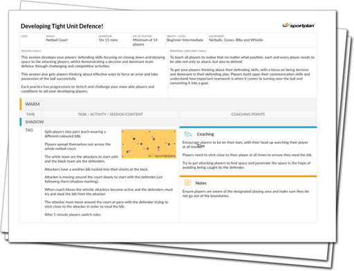 Developing Tight Unit Defence Lesson Plan