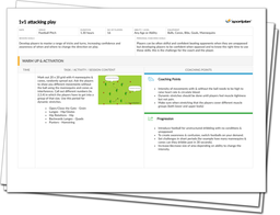 1v1 attacking play Lesson Plan