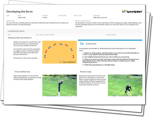 Developing The Serve - Underhand And Overhand | | Sportplan