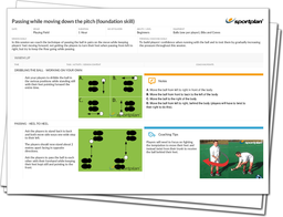 Passing while moving down the pitch Lesson Plan