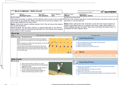 Netball Lesson Plan: Back to Netball - Skills Circuit