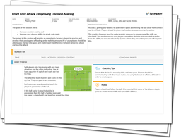 Front Foot Attack - Improving Decision Making Lesson Plan