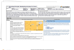 Attacking Principle: Developing Set Plays for Throw Ins Lesson Plan