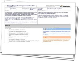 Attacking Principle: Maximising Possession through the straight line ball Lesson Plan