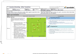 Counter Attacking - After Transition Lesson Plan