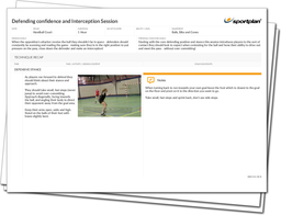 Handball Lesson Plan: Defending Confidence and Interception Session