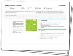 Building Possession in Midfield Lesson Plan