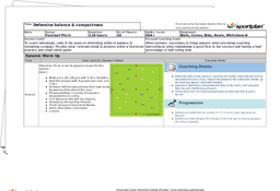 Defensive Balance and Compactness Lesson Plan