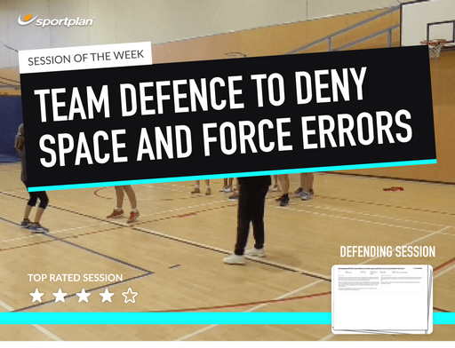 Netball Lesson Plan: Developing effective team defence to deny space and force errors up and down the court! + Attacking Principle - Driving onto the ball to maintain possession.