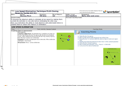 Low Speed Elimination PLUS Closing Down to Tackle Lesson Plan