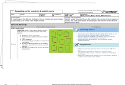 Spreading out to maintain & exploit space Lesson Plan