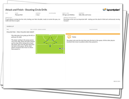 Hockey Lesson Plan: Positive Possession - Passing to keep the ball + Attack and Finish - Shooting Circle Drill