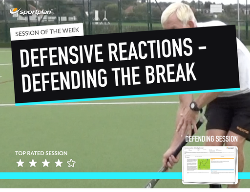 Hockey Lesson Plan: Defensive reactions - Defending the break + First stick and ball session + Bite size fitness session 1