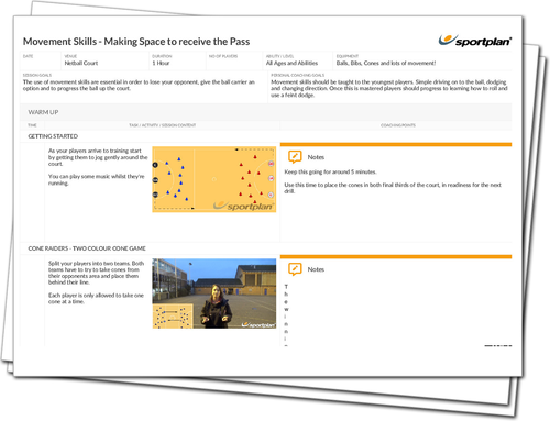Movement Skills - Making Space to receive the Pass | | Sportplan