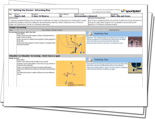Setting the Screen - Attacking Play | Basketball | Sportplan