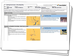 Setting the Screen - Attacking Play Lesson Plan