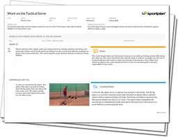 Work on the Tactical Serve Lesson Plan