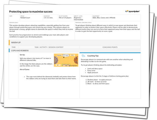 Protecting space to maximise success Lesson Plan